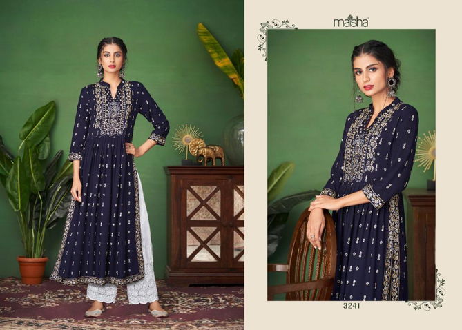 Monsoon 5 By Maisha 3241-3245 Kurti With Bottom Catalog